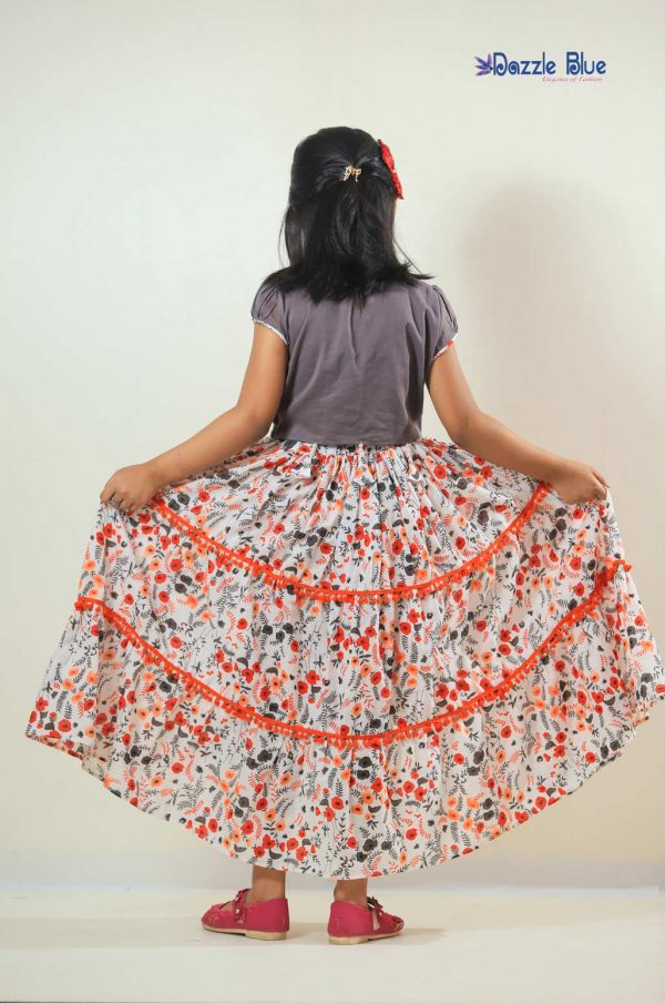 Printed Cotton Skirt + Tops